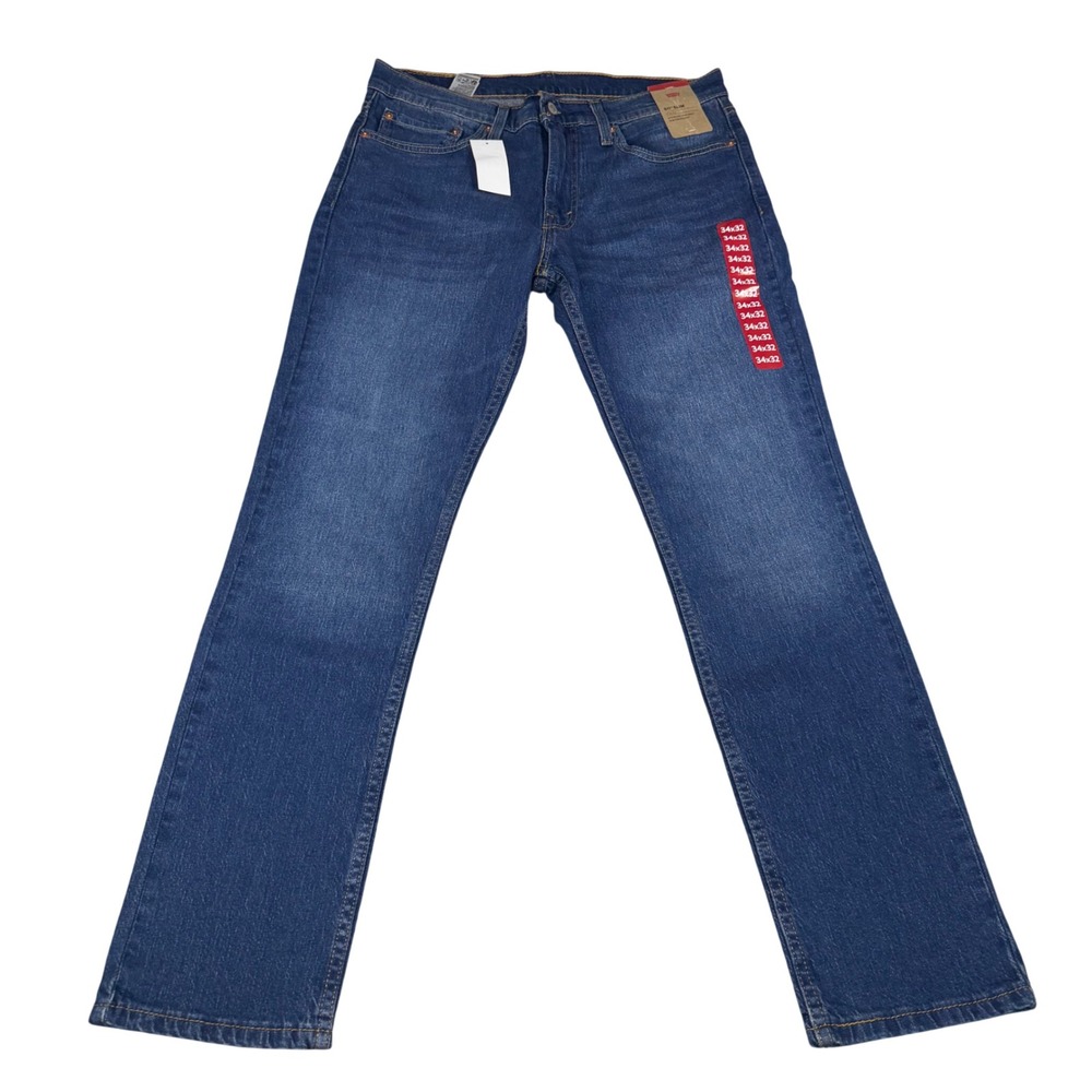 Levis 511 Slim Fit Mens Jeans 34x32 Medium Wash Blue Stretch Denim 045116363